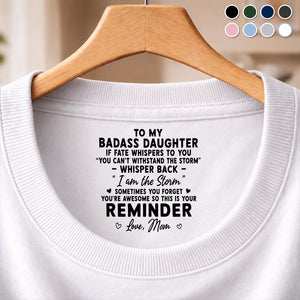 Custom Inside Neck Print T-Shirt - Personalized Birthday Gifts For Daughter