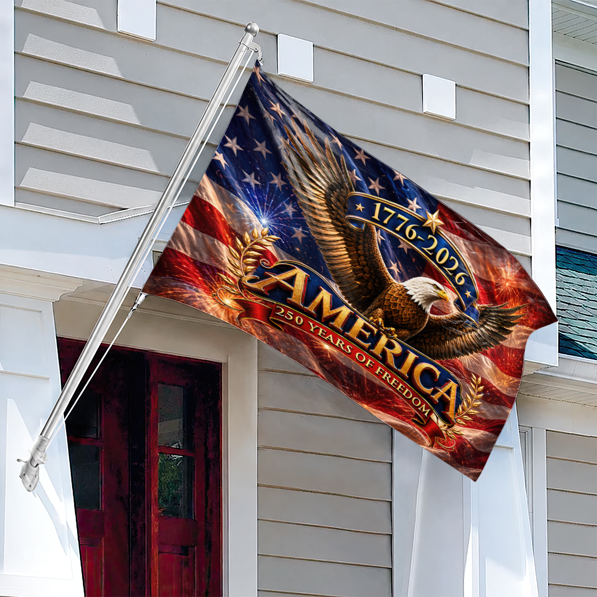 250 Years Birthday America - House Flag United States