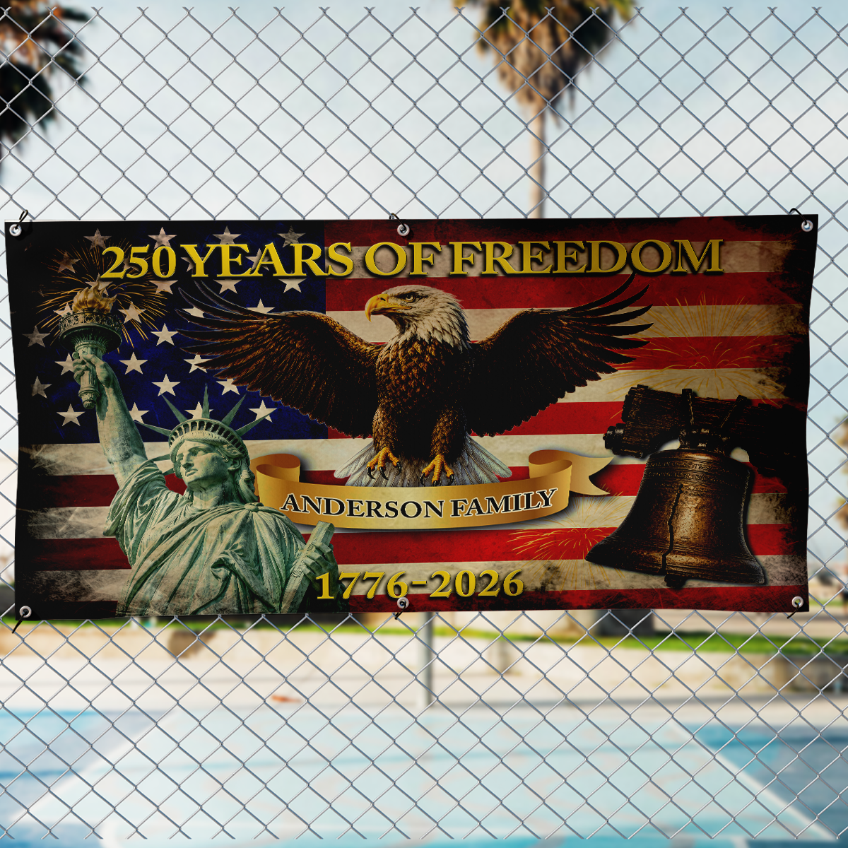 250 Years Of Freedom Banner - Personalized Banner