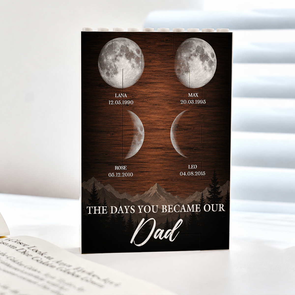 The Day You Became My Dad Personalized Brick Block