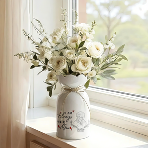 Pencil Sketch I Am Always With You Flower Vase