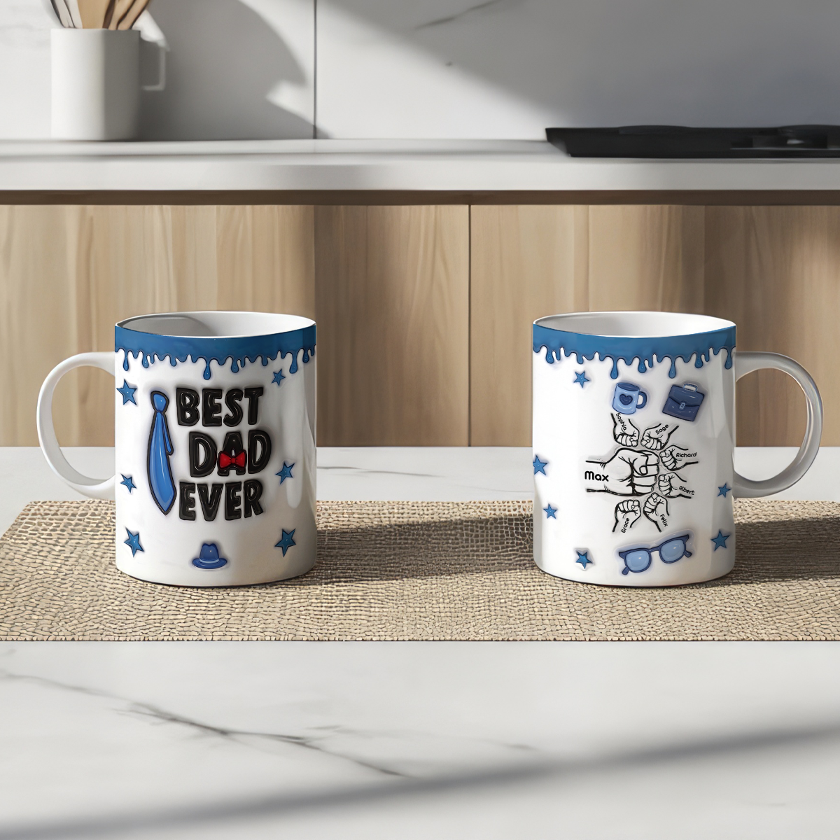 Best Dad Ever - Personalized Custom 3D Inflated Effect Mug