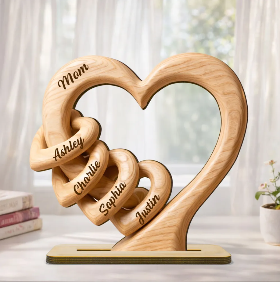Mom Grandma Heart - Personalized 2-Layered Wooden Plaque mk2_35fd557f-2106-4351-bfa2-f32c01c6a966.png