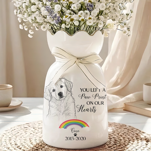 I Crossed The Rainbow Bridge Personalized Flower Vase