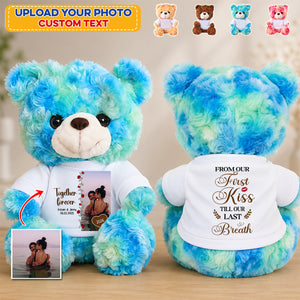 Together Forever - Custom Couple Photo and Name - Personalized Teddy Bear