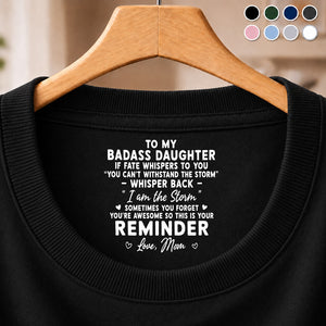 Custom Inside Neck Print T-Shirt - Personalized Birthday Gifts For Daughter