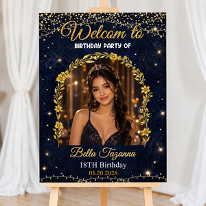 Welcome to Our Wedding Sign Glitter Style - Custom Name and Date Wedding Sign - Welcome Sign