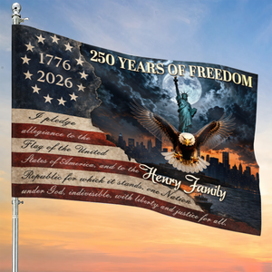 Family 250 Years Of America - House Flag United States