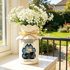 Forever In My Heart Personalized Ribbon Tie Flower Vase