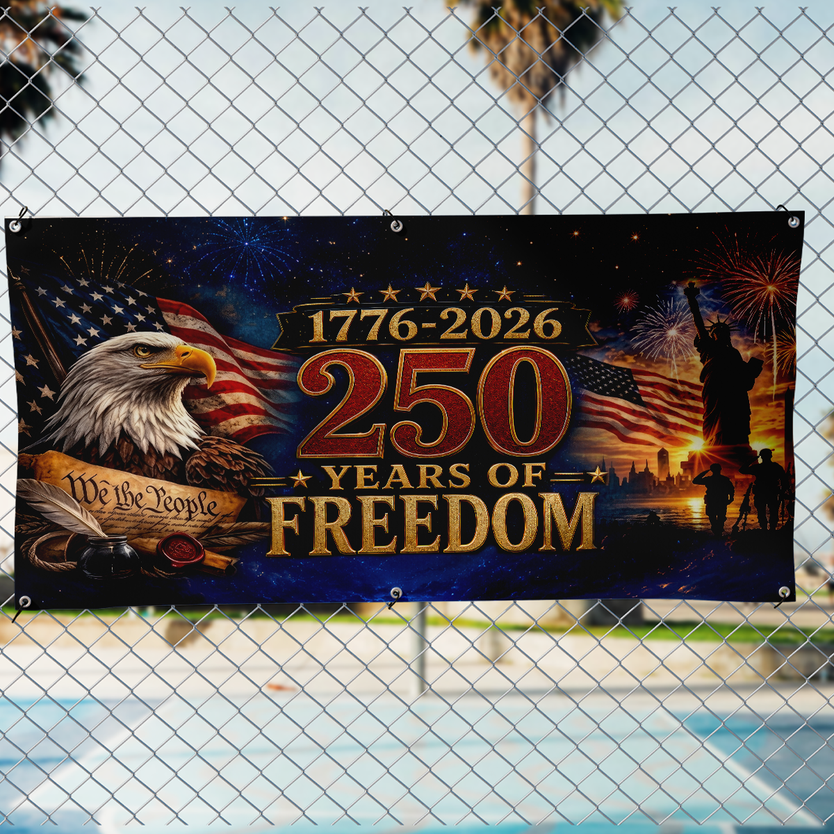 250 Years Of Freedom 1776-2026 - Personalized Banner