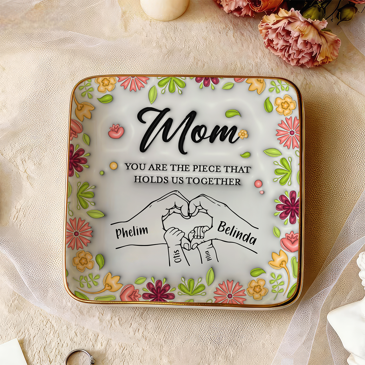 The Piece Holds Us Together Personalized Jewelry Dish