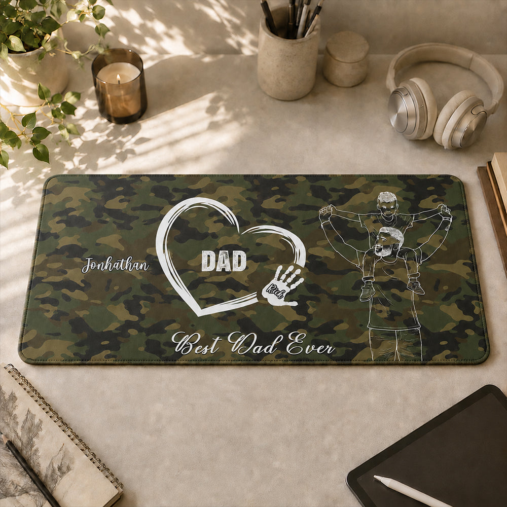 We Love You Everyday - Personalized Leather Desk Mat