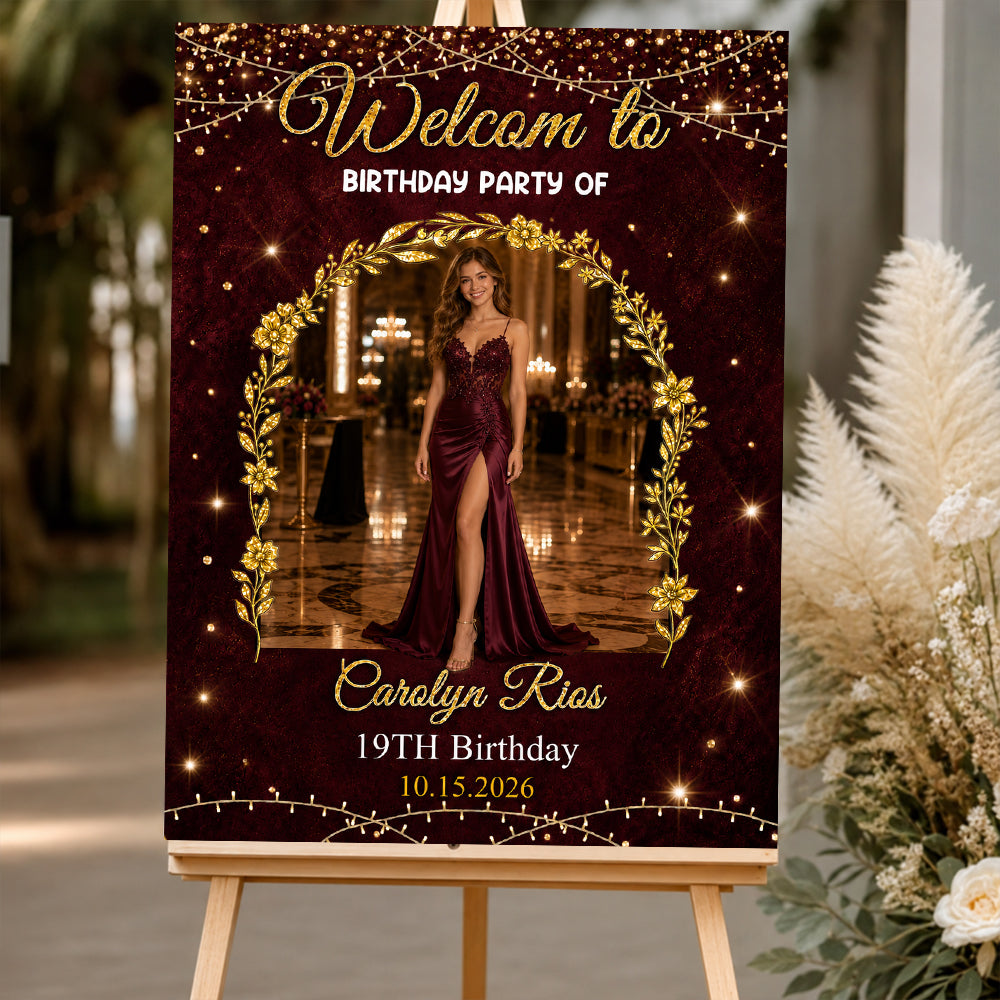 Welcome to Our Wedding Sign Glitter Style - Custom Name and Date Wedding Sign - Welcome Sign