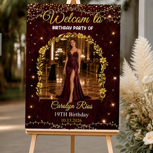 Welcome to Our Wedding Sign Glitter Style - Custom Name and Date Wedding Sign - Welcome Sign