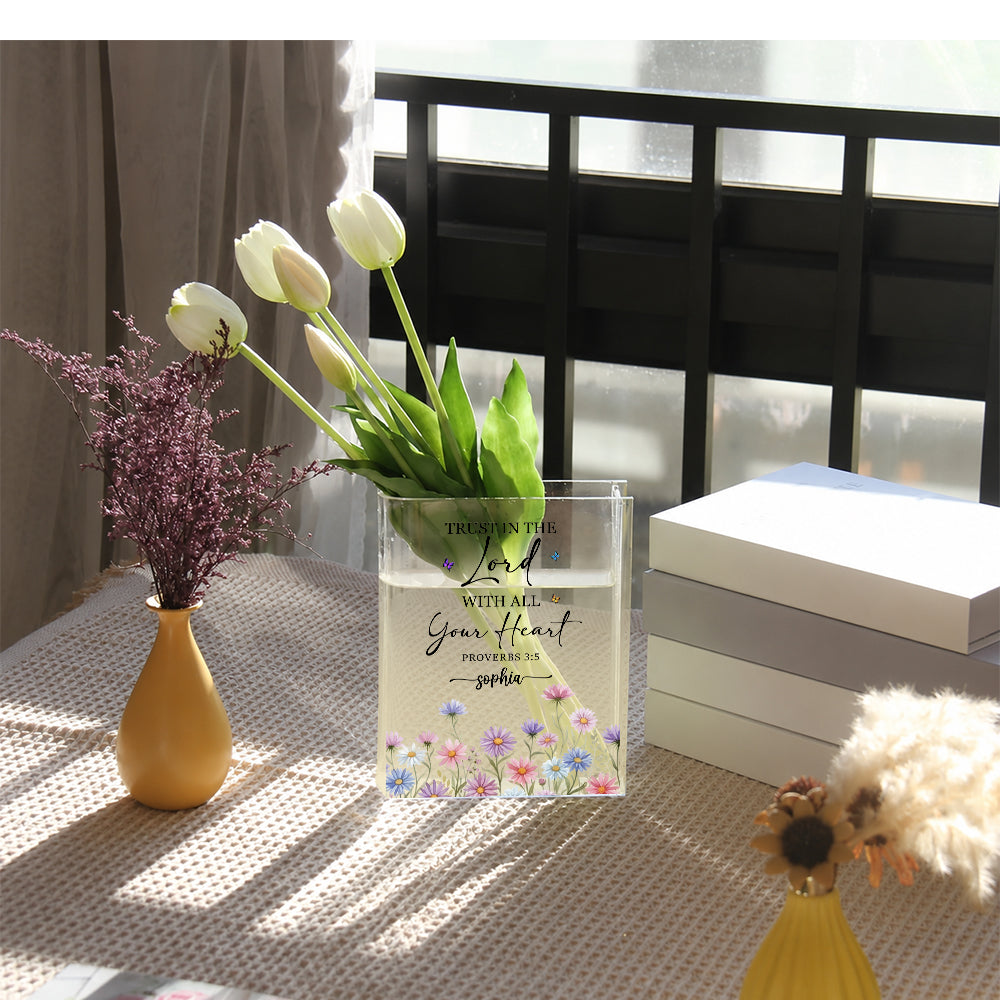 Prayer Journal Christian Gifts For Women, Wife, Daughter, Her - Personalized Journal Clear Acrylic Book Vase for Flowers, Transparent Flower Vase for Home Decor mk3_38147013-fa11-40ce-9df4-e31c1ead824e.jpg?v=1783128774