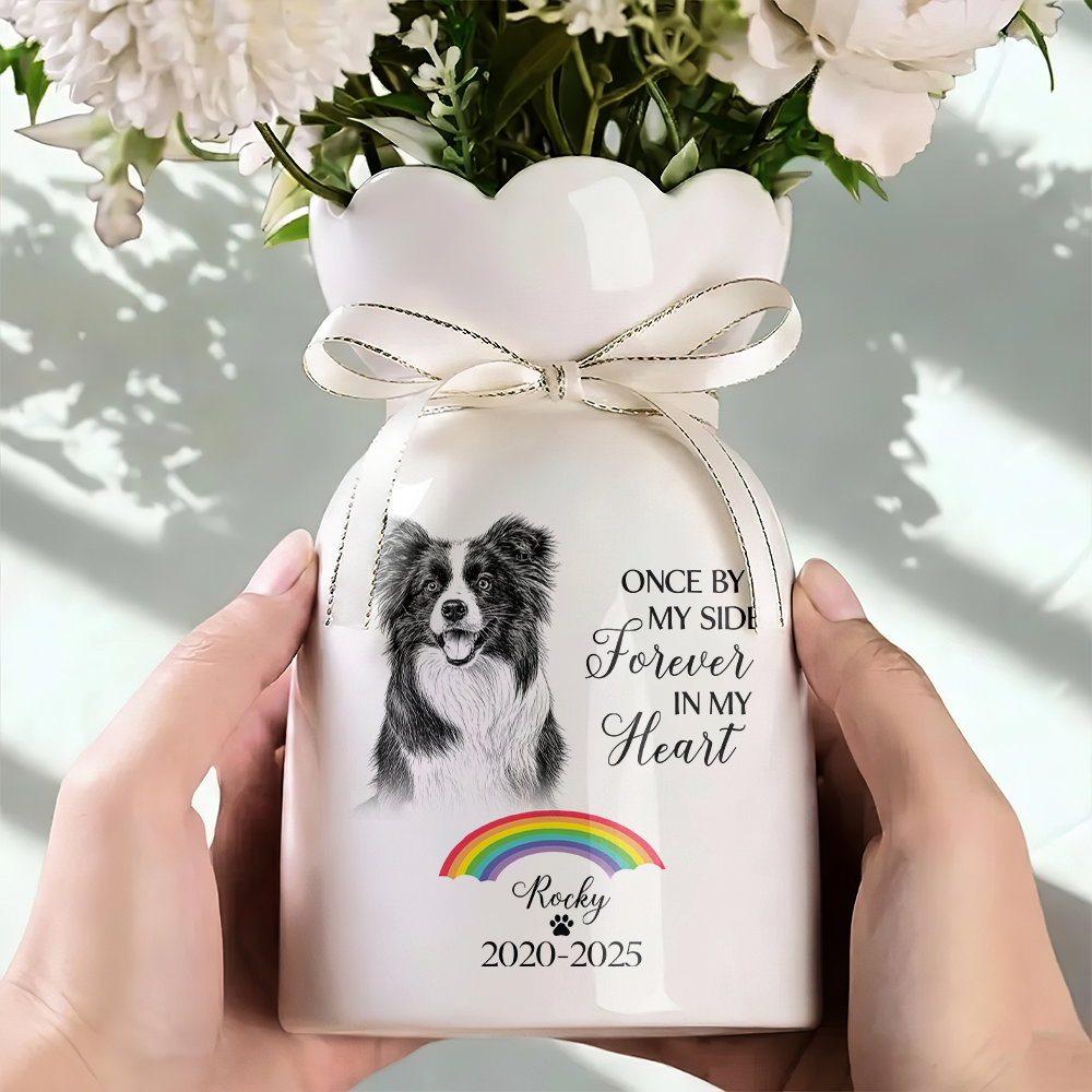 I Crossed The Rainbow Bridge Personalized Flower Vase