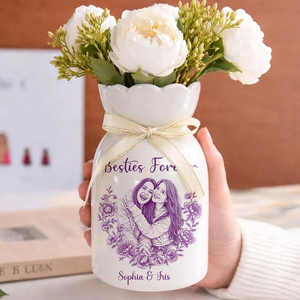 Soul Sisters Personalized Custom Ribbon Tie Flower Vase