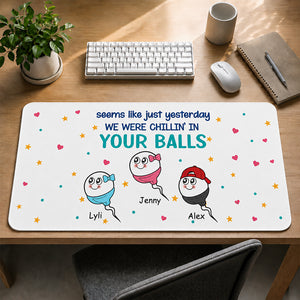 We Exist Because Of You - Gift For Father - Personalized Leather Desk Mat