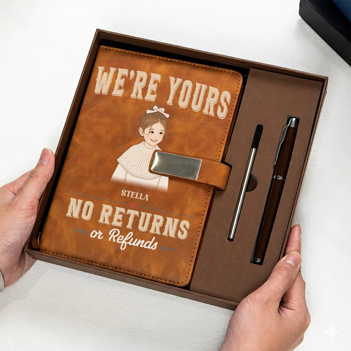 We're Yours Funny Photo Name Personalized Notebook Set