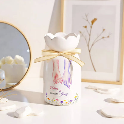 Couple Hands Art - Personalized Custom Ribbon Tie Flower Vase mk3_5e5edb12-ea7b-41b9-8461-563231355641.jpg?v=1782812785