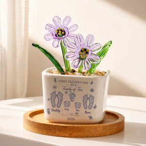 Small Footprints That Changed Everything - Personalized Glass Everlasting Flowers