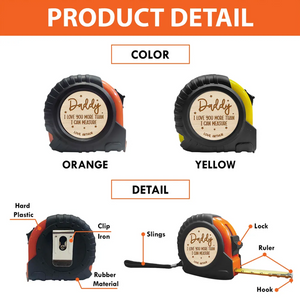 We Love You - Personalized Custom Tape Measure