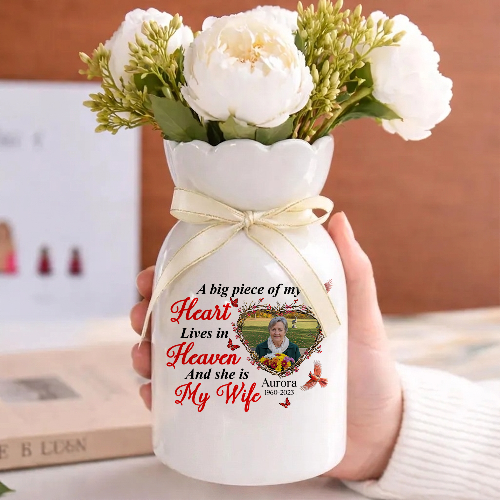 A Piece Of My Heart Photo - Personalized Flower Vase