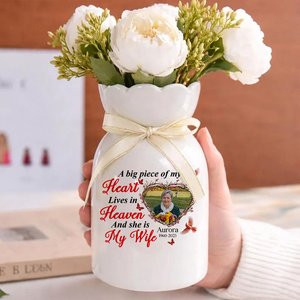 A Piece Of My Heart Photo - Personalized Flower Vase