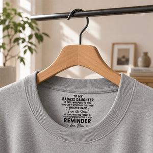 Custom Inside Neck Print T-Shirt - Personalized Birthday Gifts For Daughter