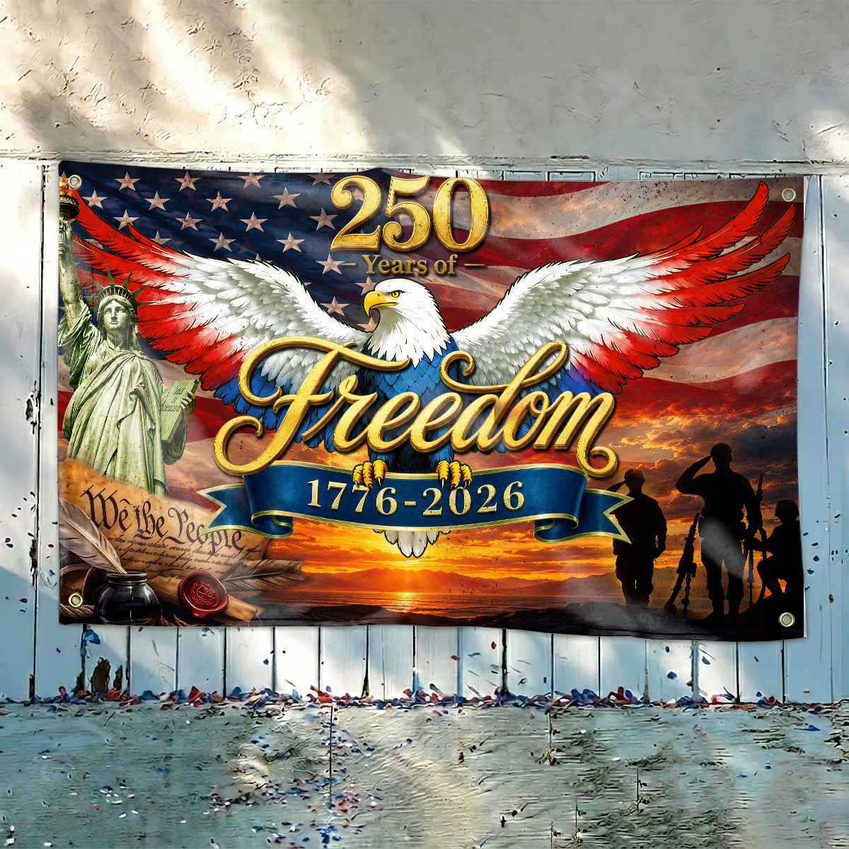 250 Years Of Freedom Decor - Personalized Banner