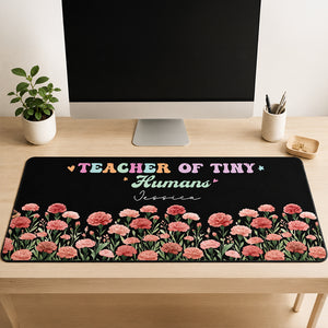 Teacher Of Tiny Humans - Personalized Leather Desk Mat