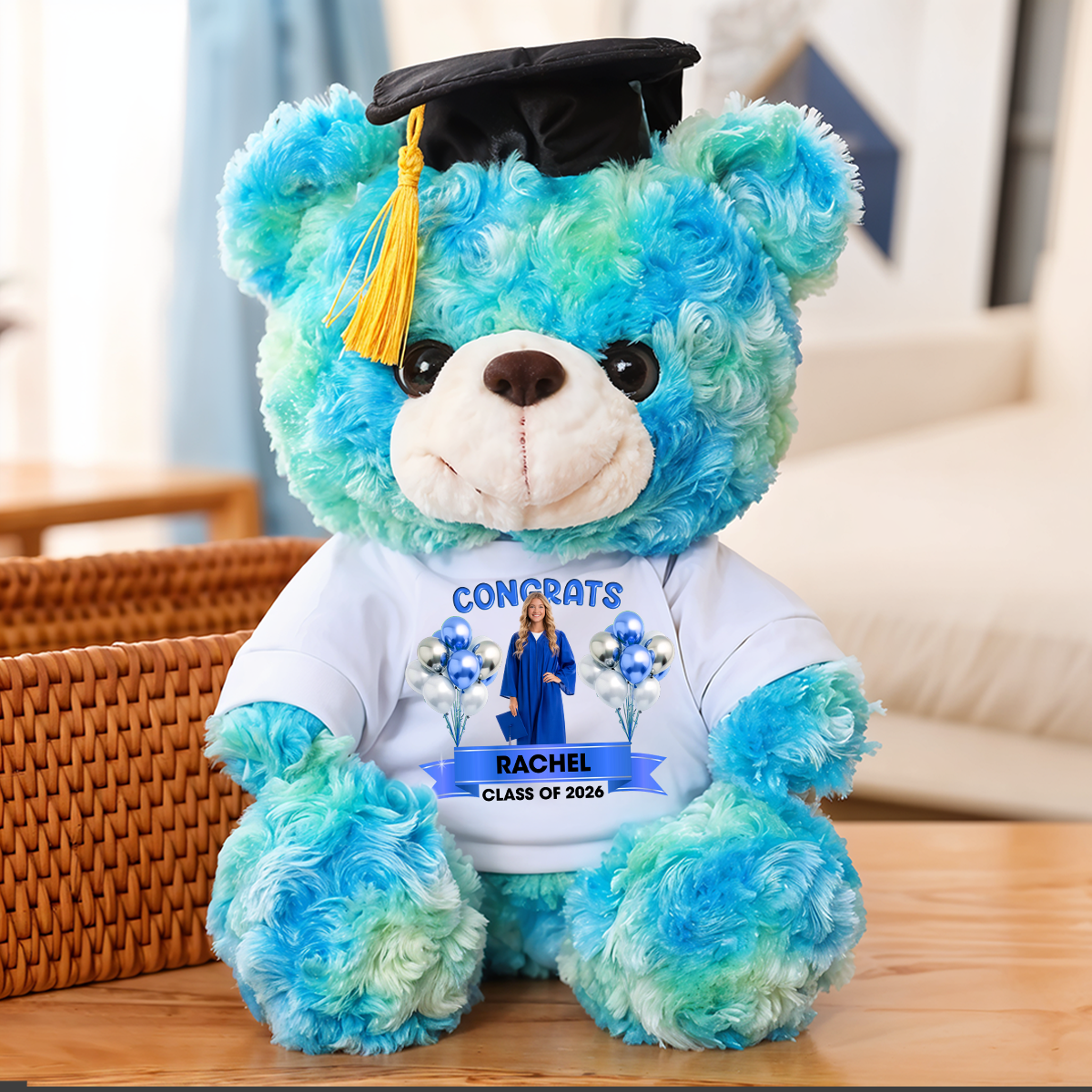 Bubble Class Of 2026 Personalized Graduation Teddy Bear