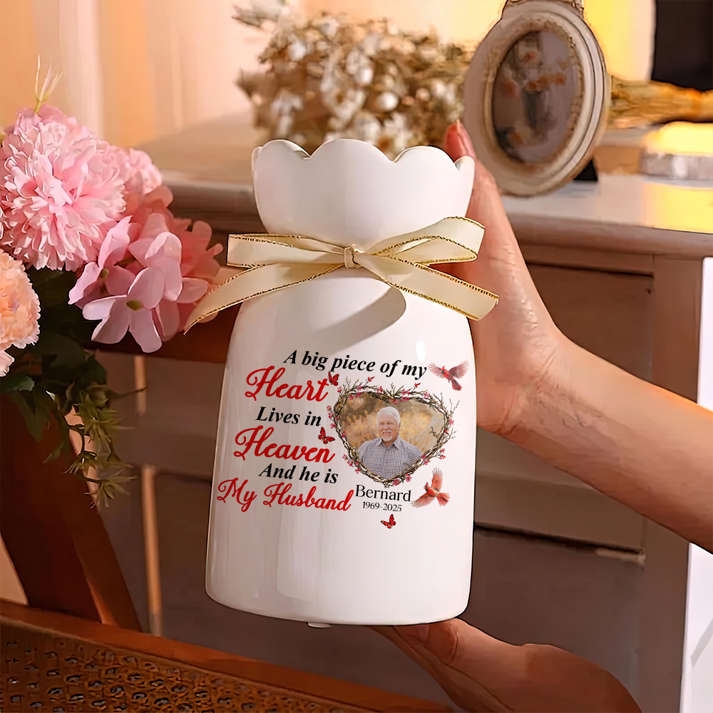 A Piece Of My Heart Photo - Personalized Flower Vase