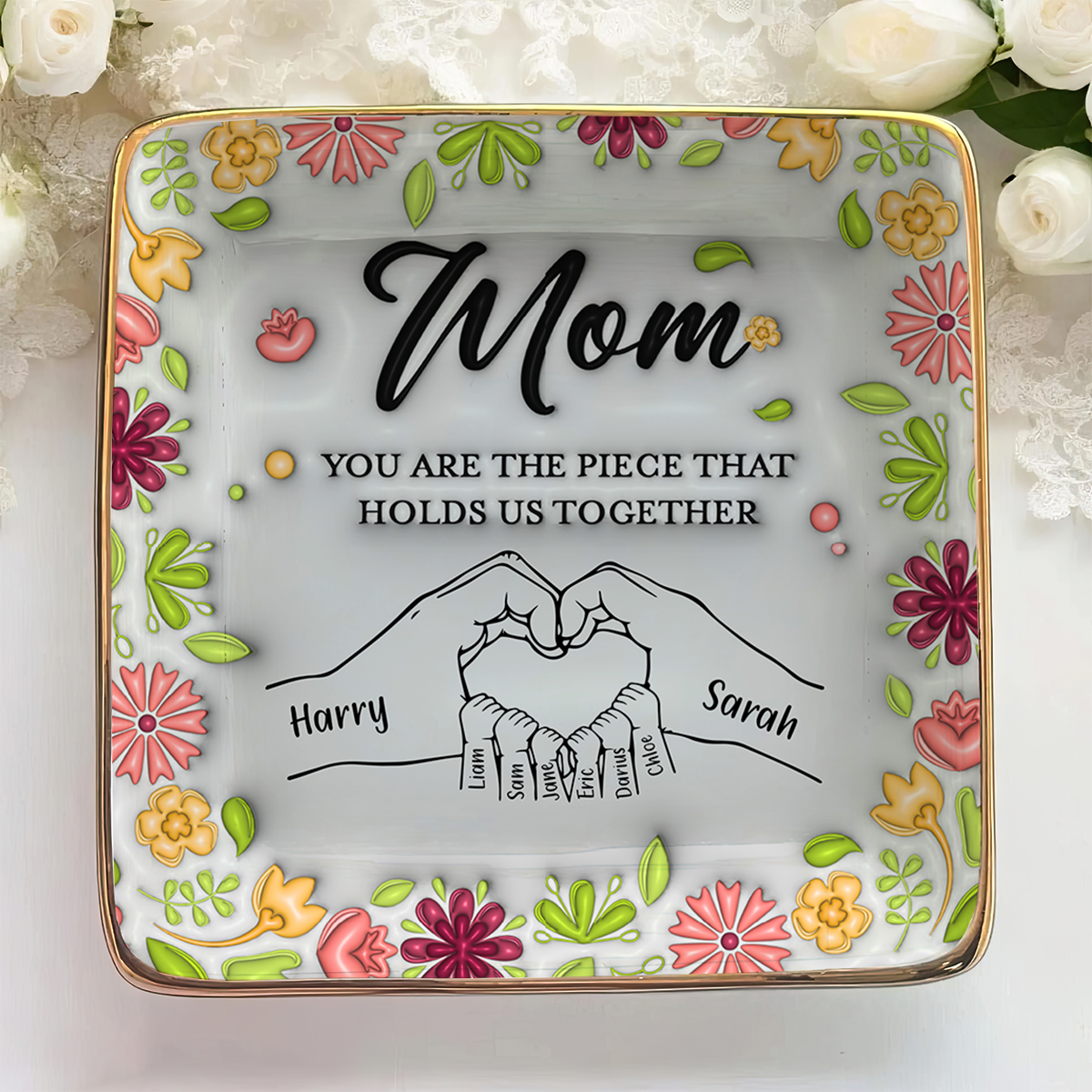 The Piece Holds Us Together Personalized Jewelry Dish