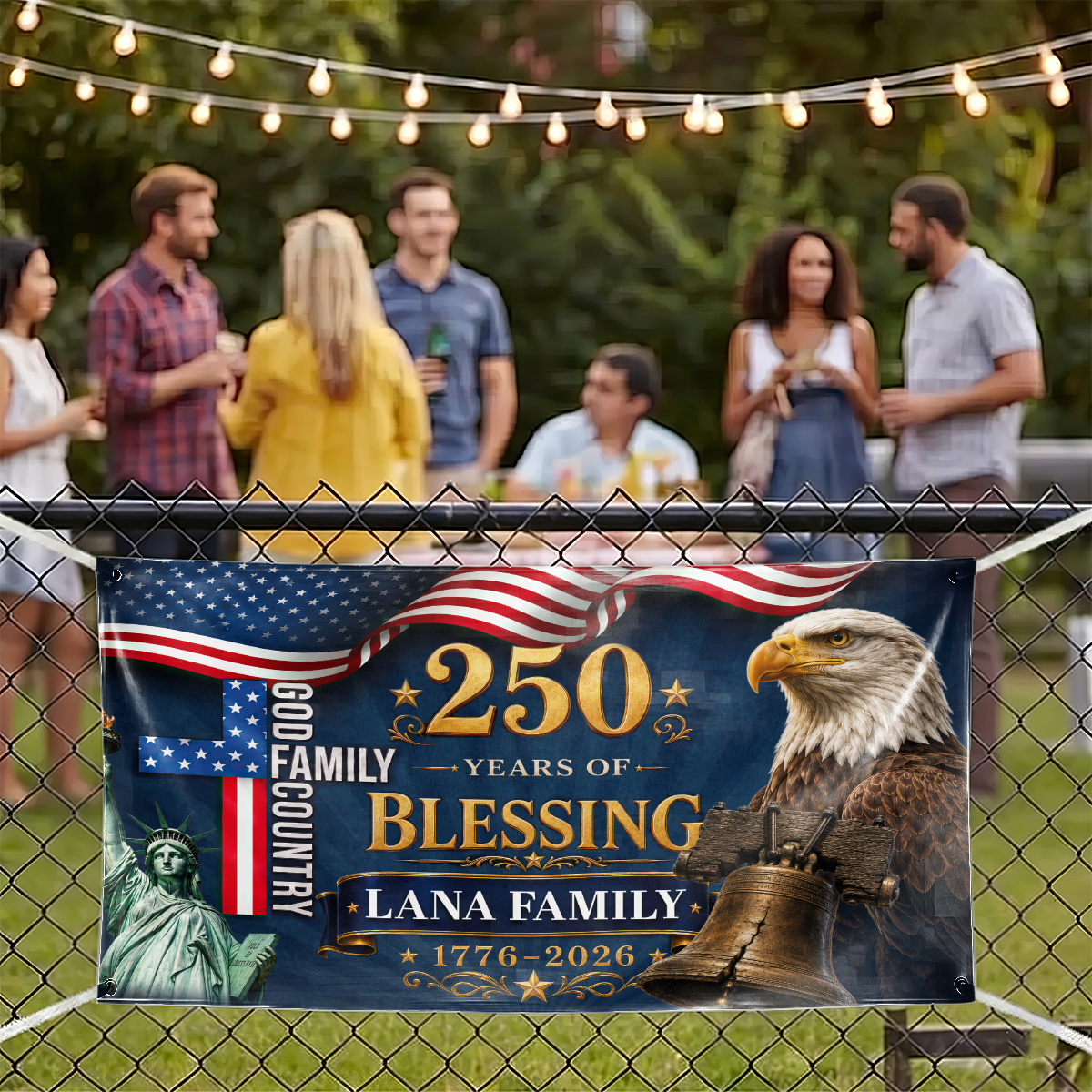 250 Years Of Freedom Decor Blessing - Personalized Banner