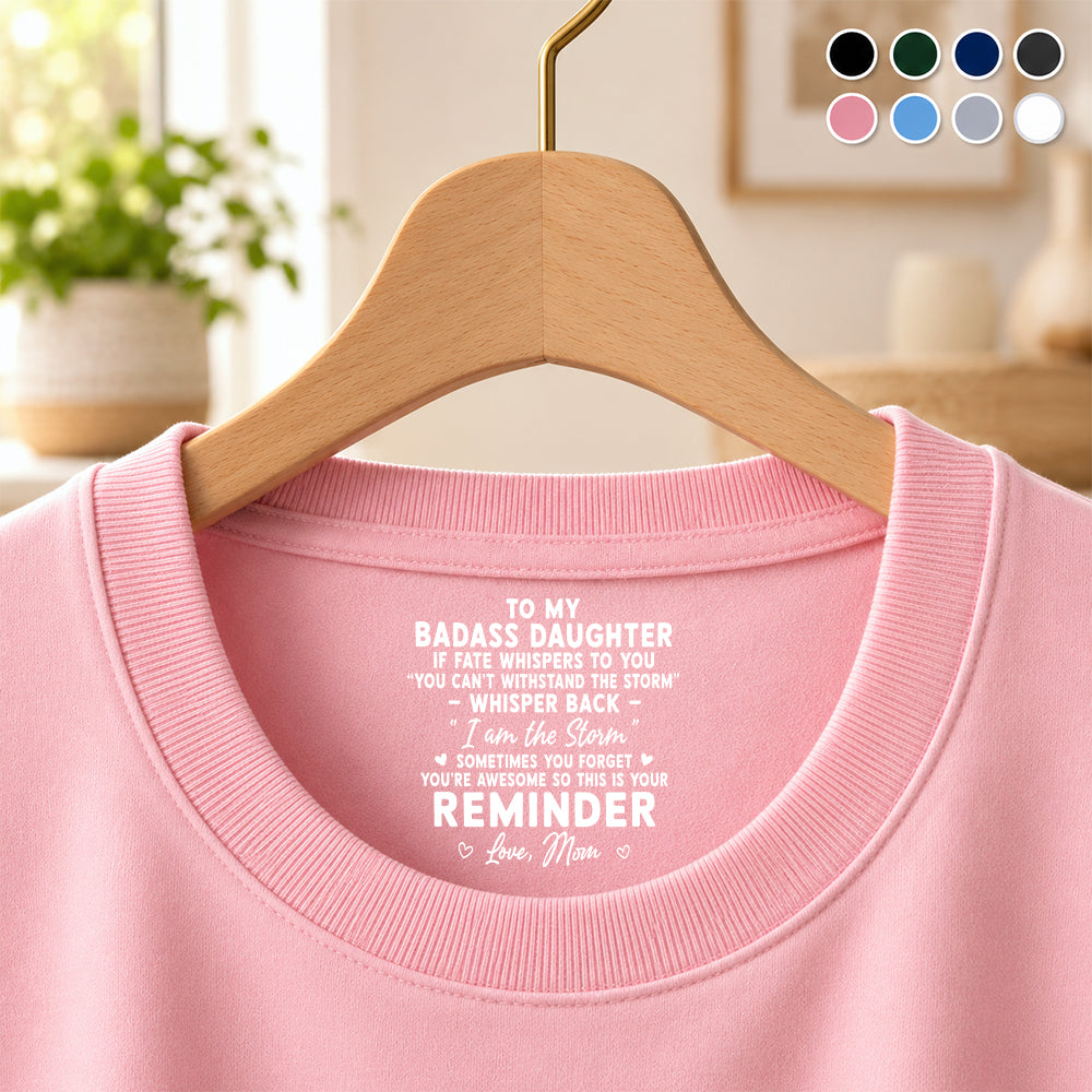 Custom Inside Neck Print T-Shirt - Personalized Birthday Gifts For Daughter