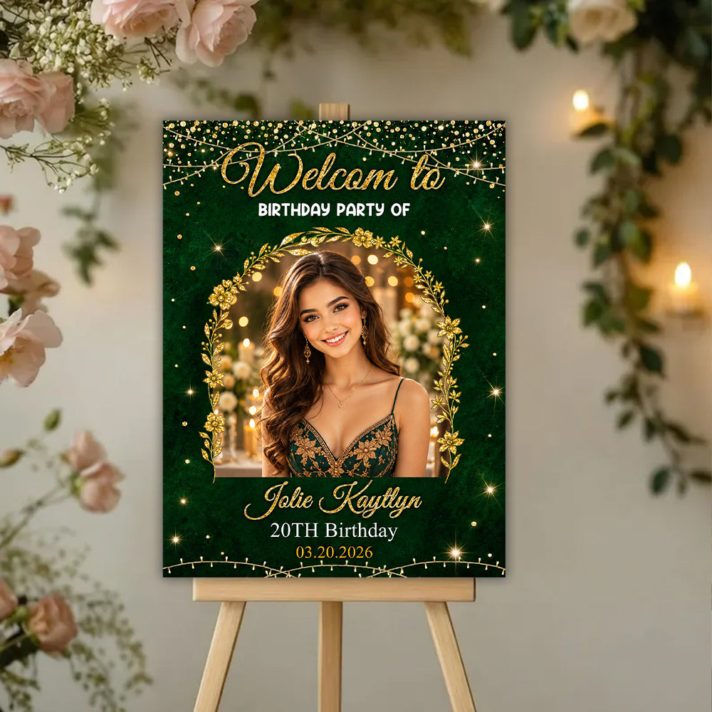 Welcome to Our Wedding Sign Glitter Style - Custom Name and Date Wedding Sign - Welcome Sign