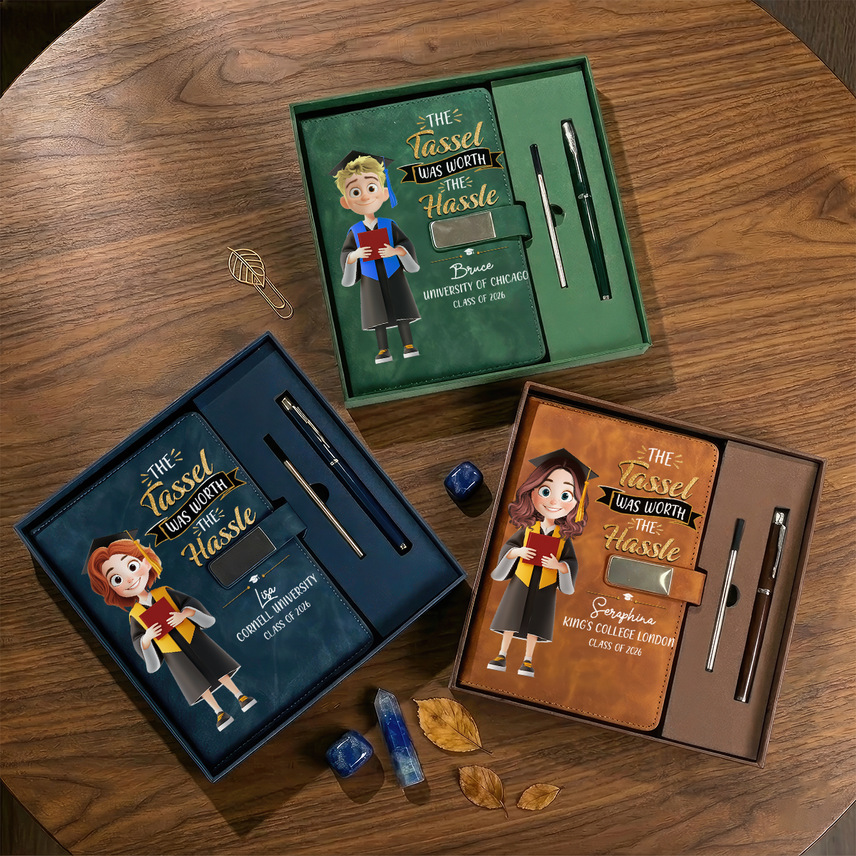 Graduation Worth The Hassle - Personalized Notebook Set