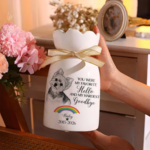 I Crossed The Rainbow Bridge Personalized Flower Vase