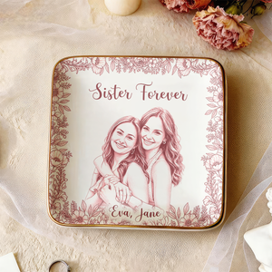 Custom Photo Ring Dish Gift For Friends, Soul Sisters - Personalized Photo Jewelry Dish