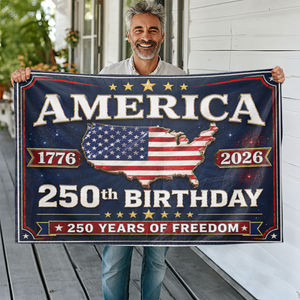 250 Years Birthday America - House Flag United States