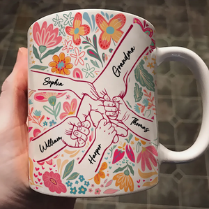 Mama Grandma & Me Forever Bond - Personalized White Mug mk6.png
