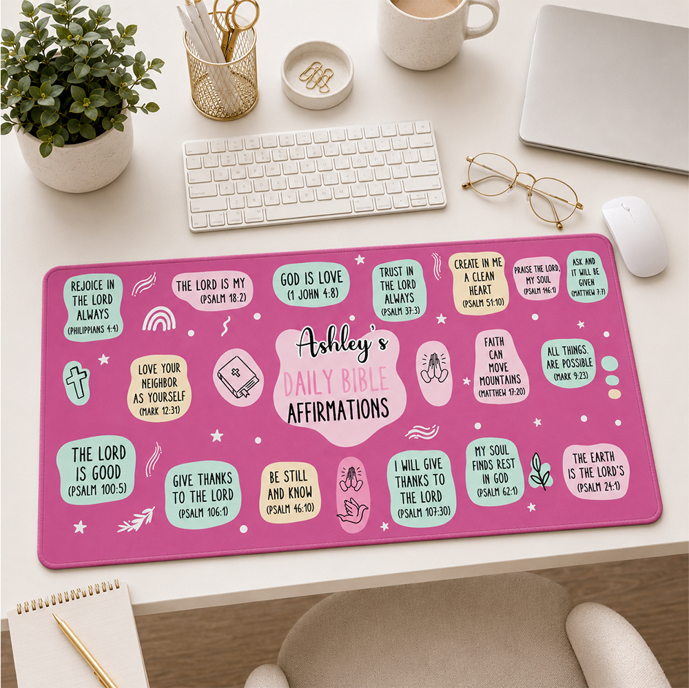 My Daily Bible Affirmations - Personalized Desk Mat