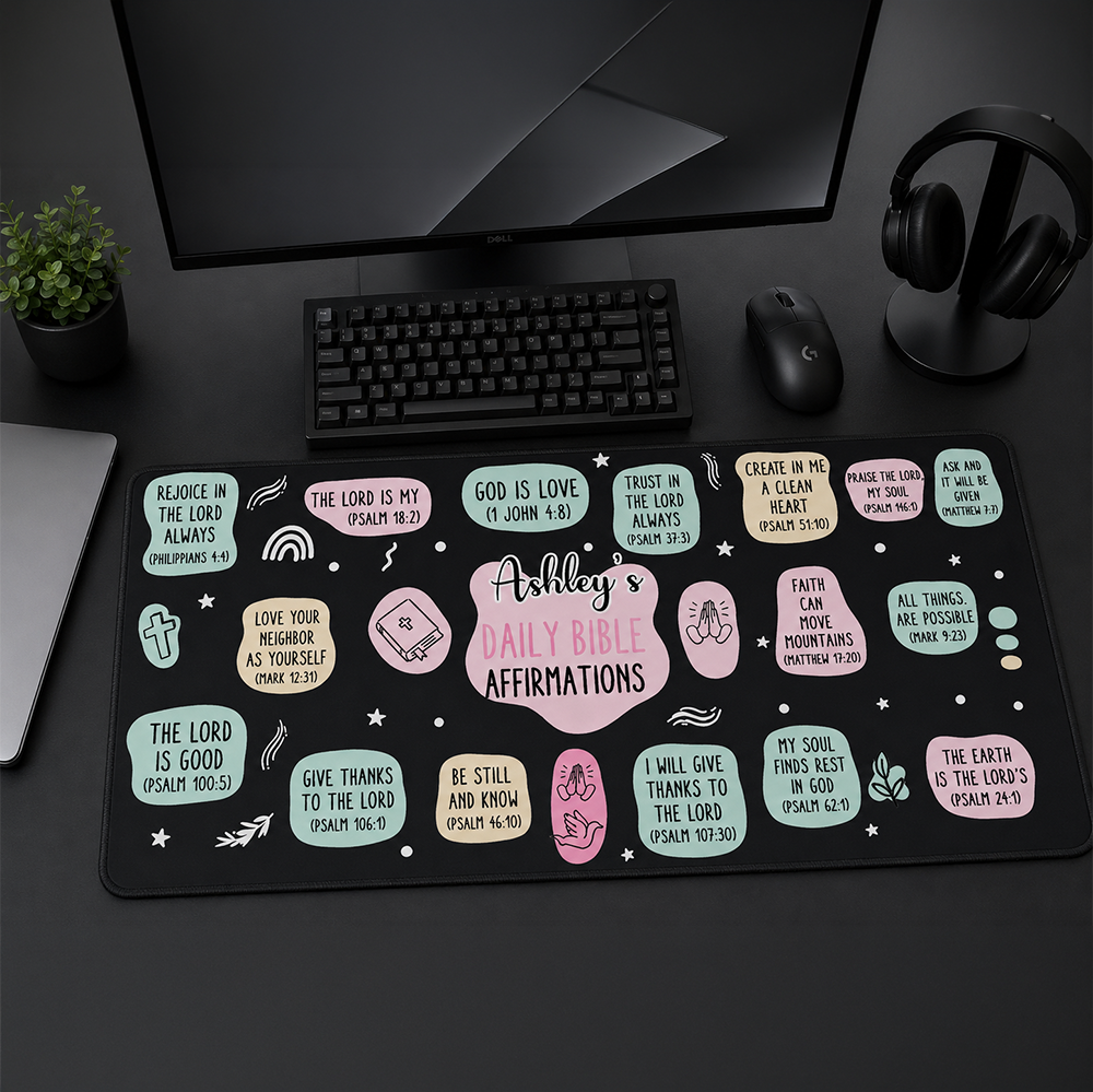 My Daily Bible Affirmations - Personalized Desk Mat