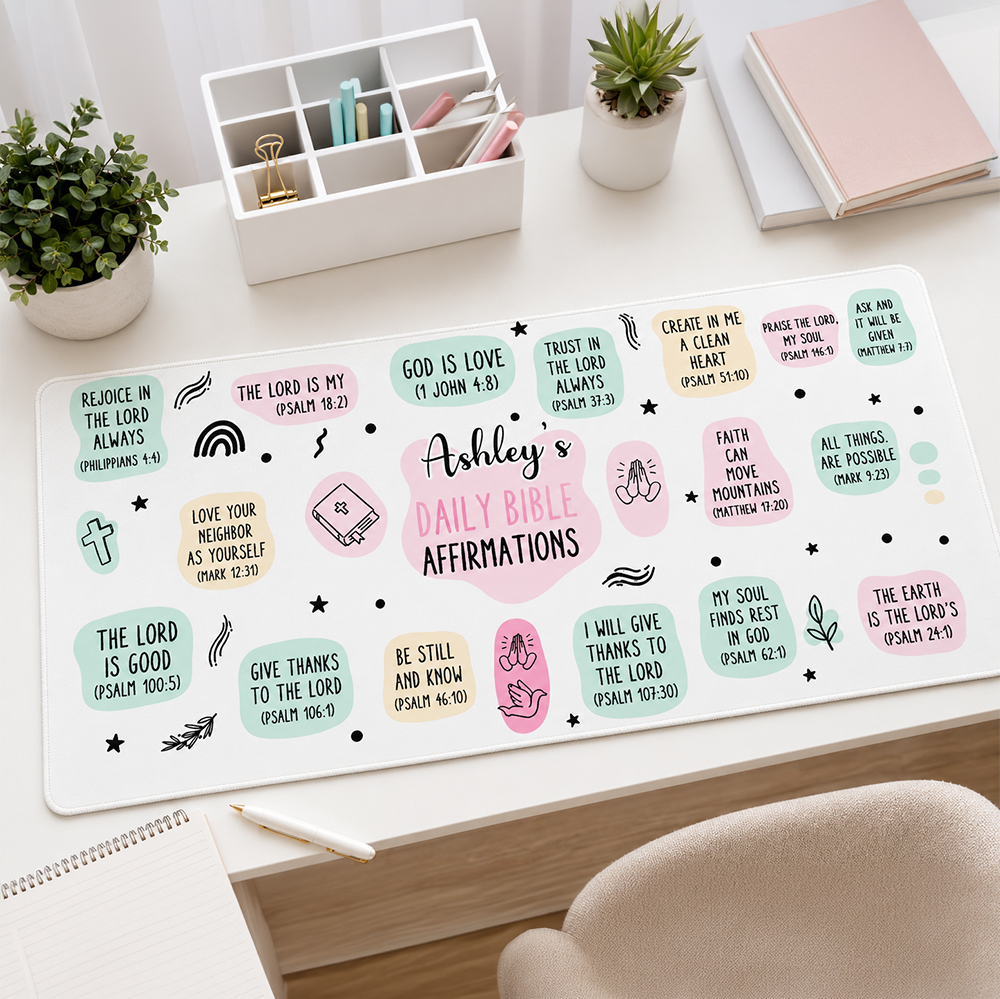 My Daily Bible Affirmations - Personalized Desk Mat