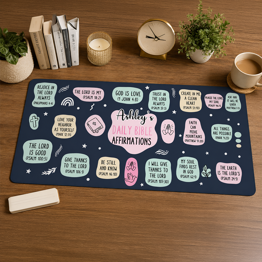 My Daily Bible Affirmations - Personalized Desk Mat