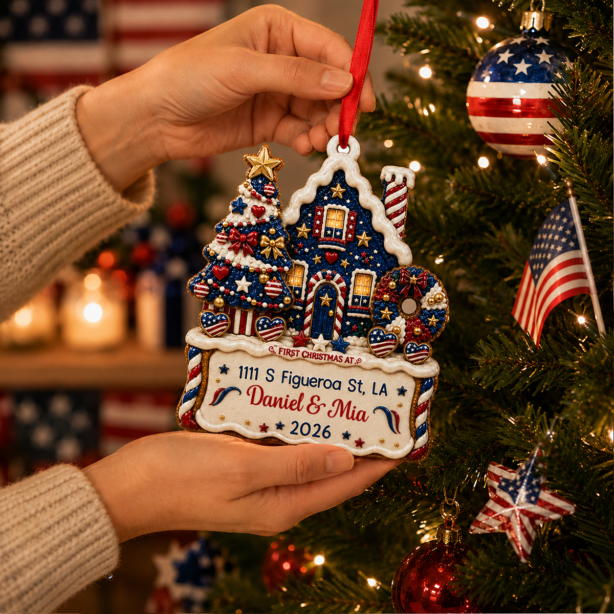 First Christmas In New Home - Real 3D Raised Ornament