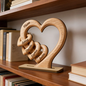 Mom Grandma Heart - Personalized 2-Layered Wooden Plaque mk.png