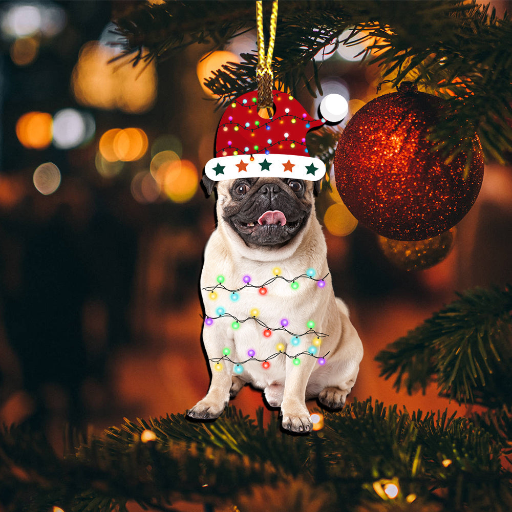 Pet With Hat - Custom Photo, Personalized Acrylic Ornament - Gift For Christmas, Pet Lover Gift