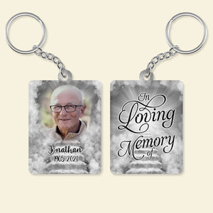 Picture Memory Keychain-Memorial Keychain-Custom Remembrance Gifts